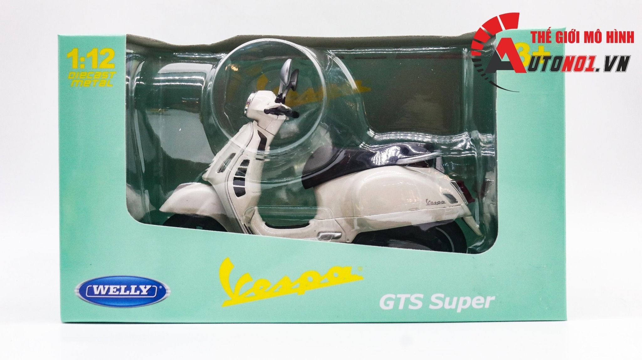  Mô hình xe Vespa GTS super 2020 1:12 Welly 7995 