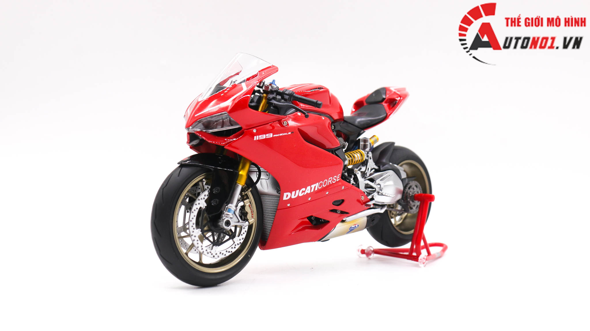  Mô hình xe cao cấp Ducati 1199 Corse Panigale Nồi Carbon Red 1:12 Tamiya D203 