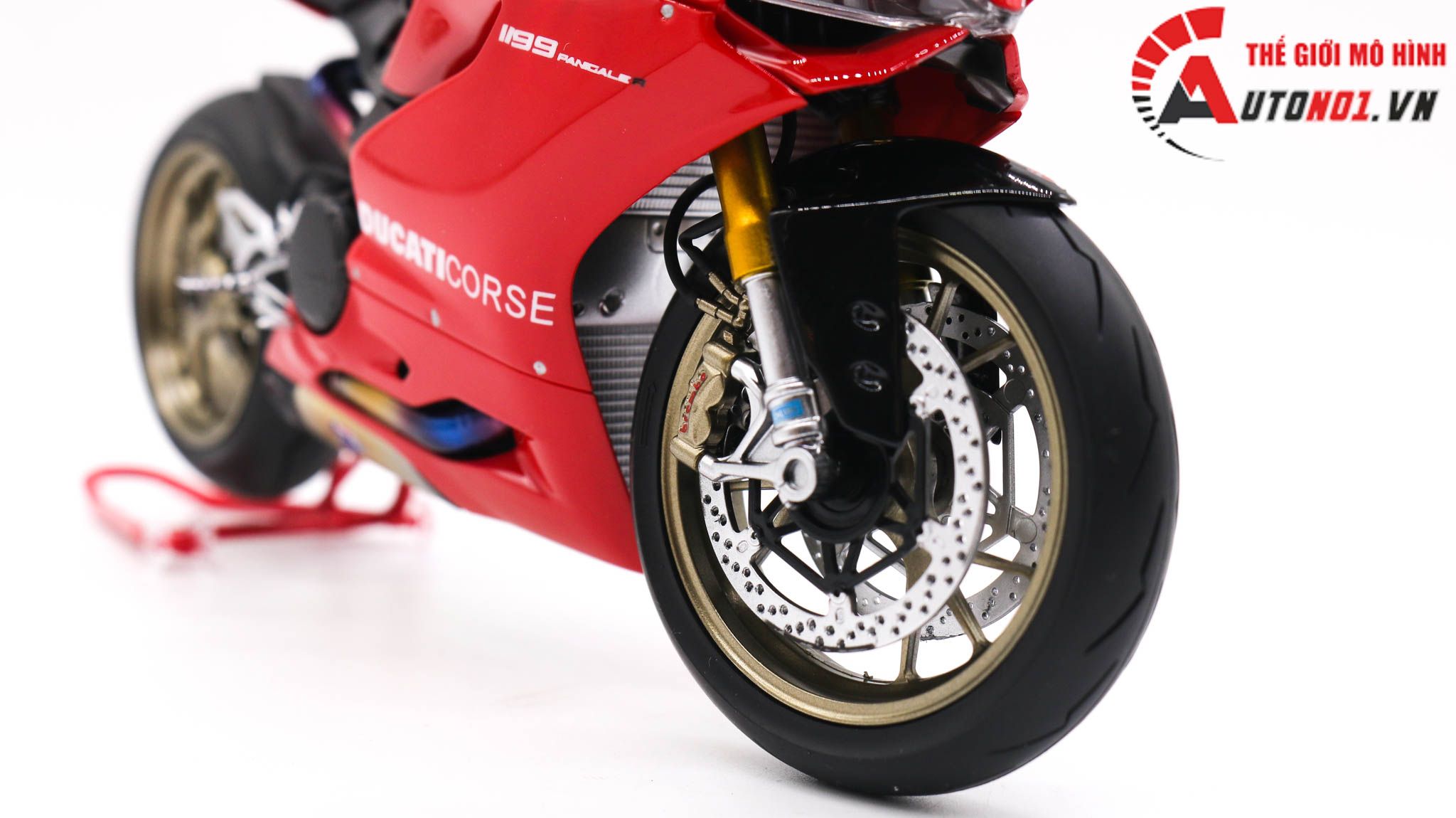  Mô hình xe cao cấp Ducati 1199 Corse Panigale Nồi Carbon Red 1:12 Tamiya D203 