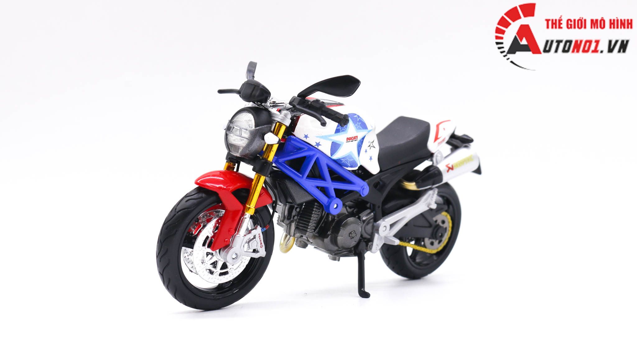  Mô hình xe độ Ducati Monster 696 Custom Nicky Hayden 1:12 Autono1 D199 