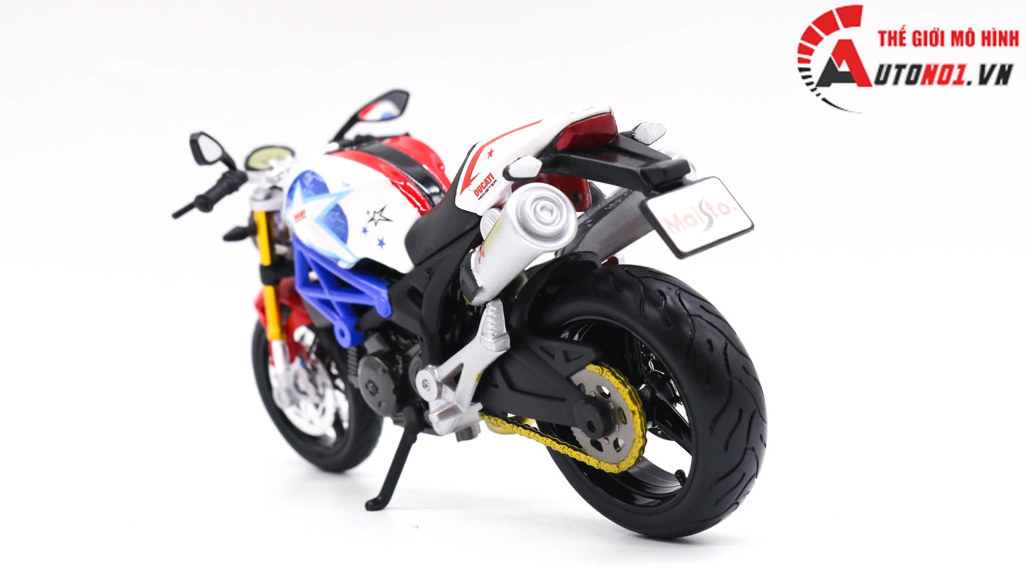  Mô hình xe độ Ducati Monster 696 Custom Nicky Hayden 1:12 Autono1 D199 