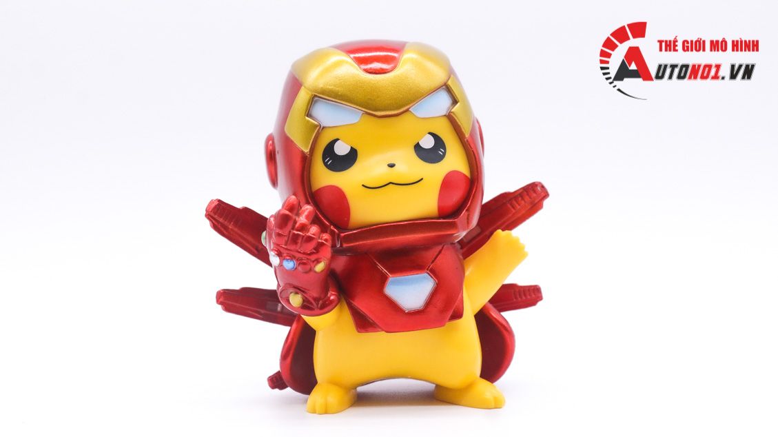  Mô hình nhân vật Pokemon Pikachu Iron man mark 85 end game 12cm FG258 