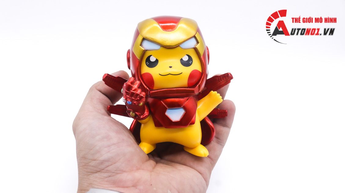  Mô hình nhân vật Pokemon Pikachu Iron man mark 85 end game 12cm FG258 