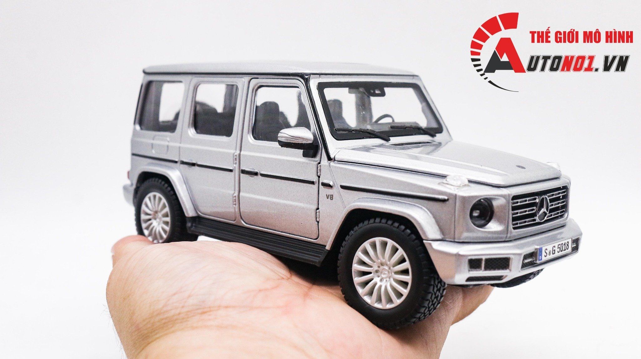  Mô hình xe Mercedes Benz G Class G500 2019 đánh lái được full open 1:25 Maisto 7994 