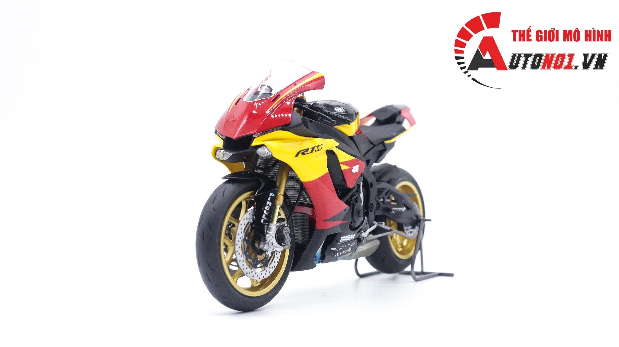  Mô hình xe Yamaha Yzf R1m Yellow Black 1:12 Tamiya D123d 