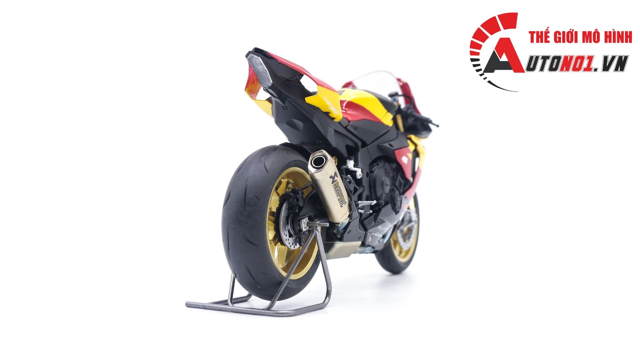  Mô hình xe Yamaha Yzf R1m Yellow Black 1:12 Tamiya D123d 