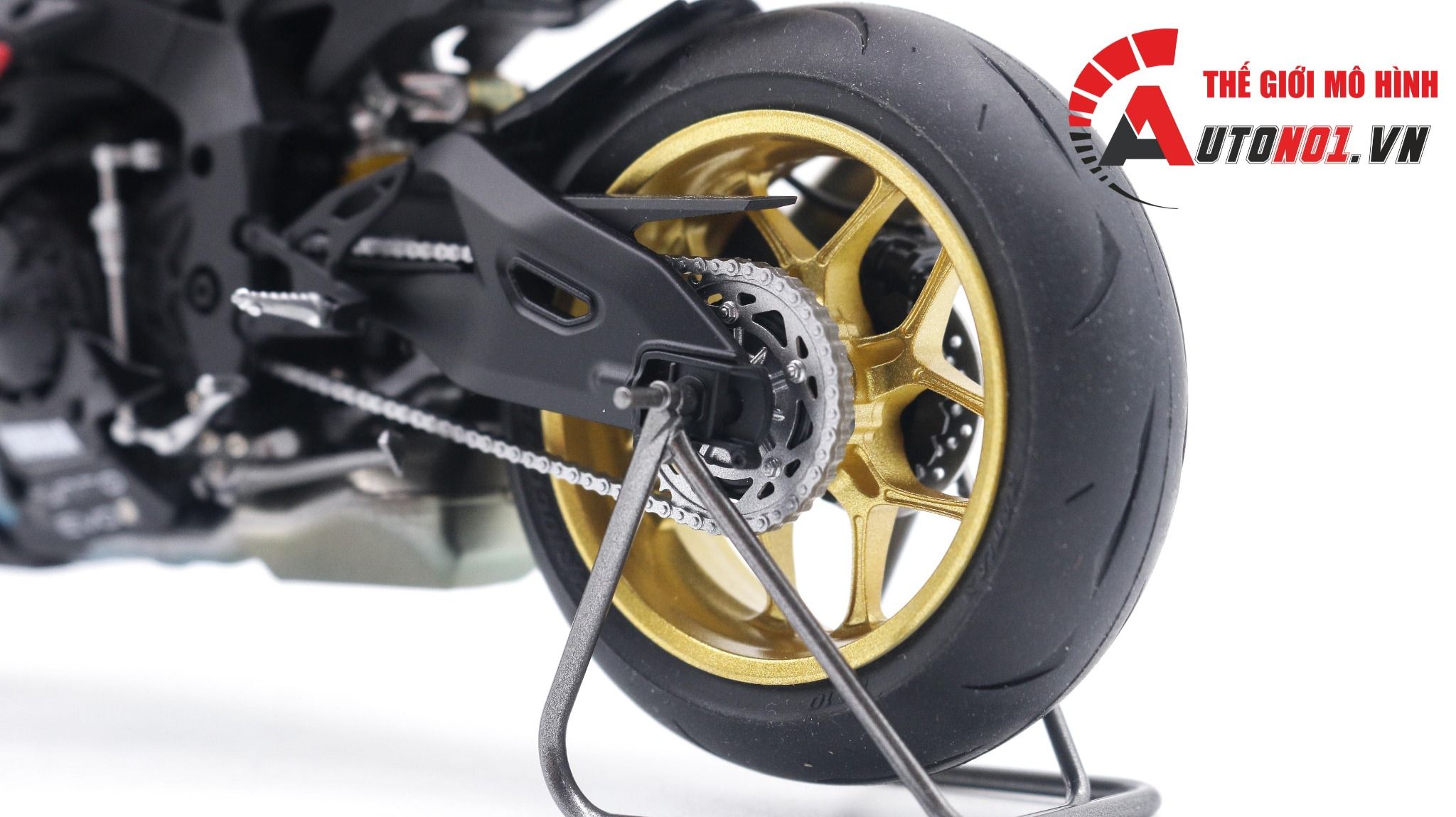  Mô hình xe Yamaha Yzf R1m Yellow Black 1:12 Tamiya D123d 