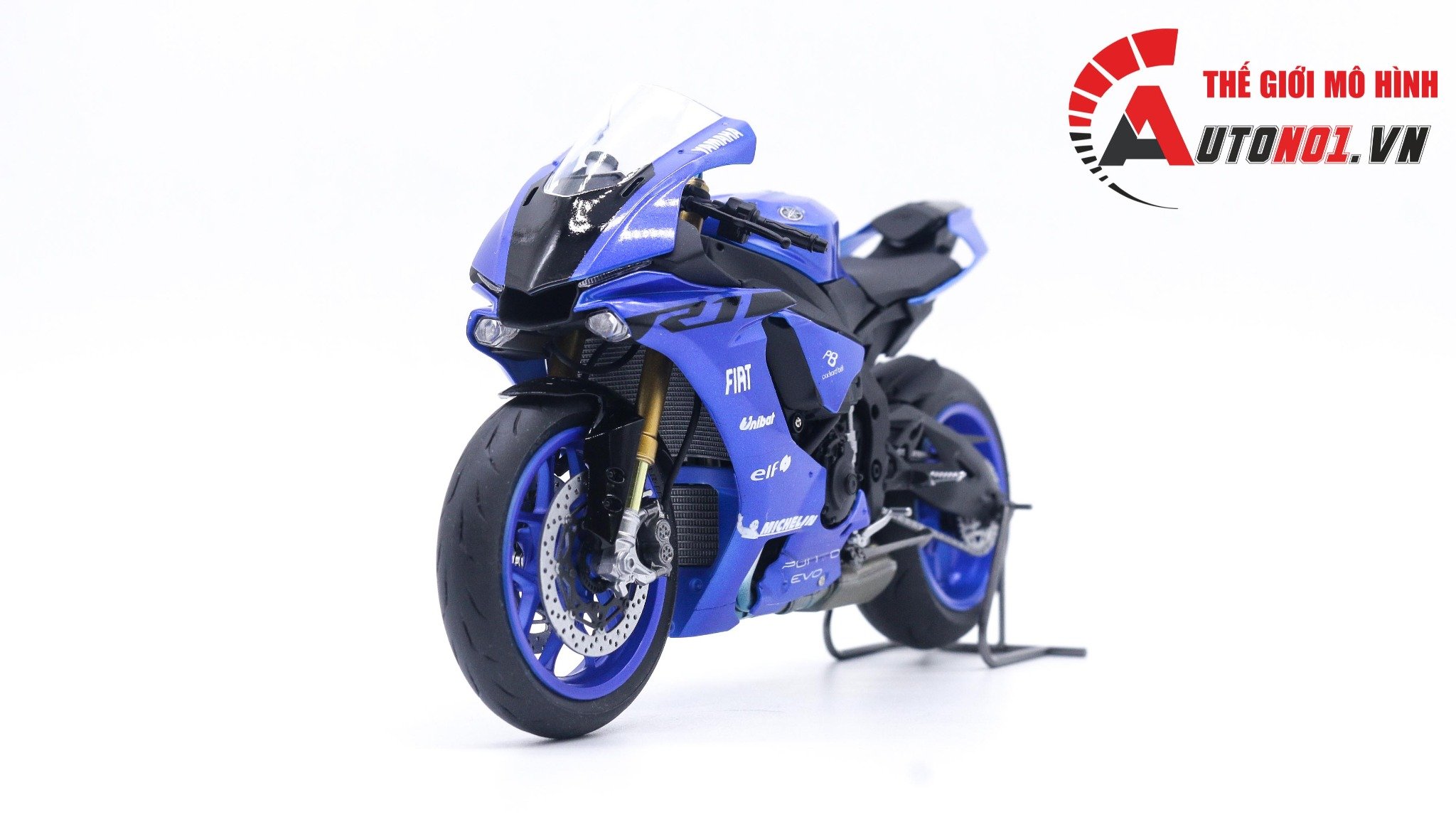  Mô hình xe Yamaha Yzf R1m Blue 1:12 Tamiya D123e 
