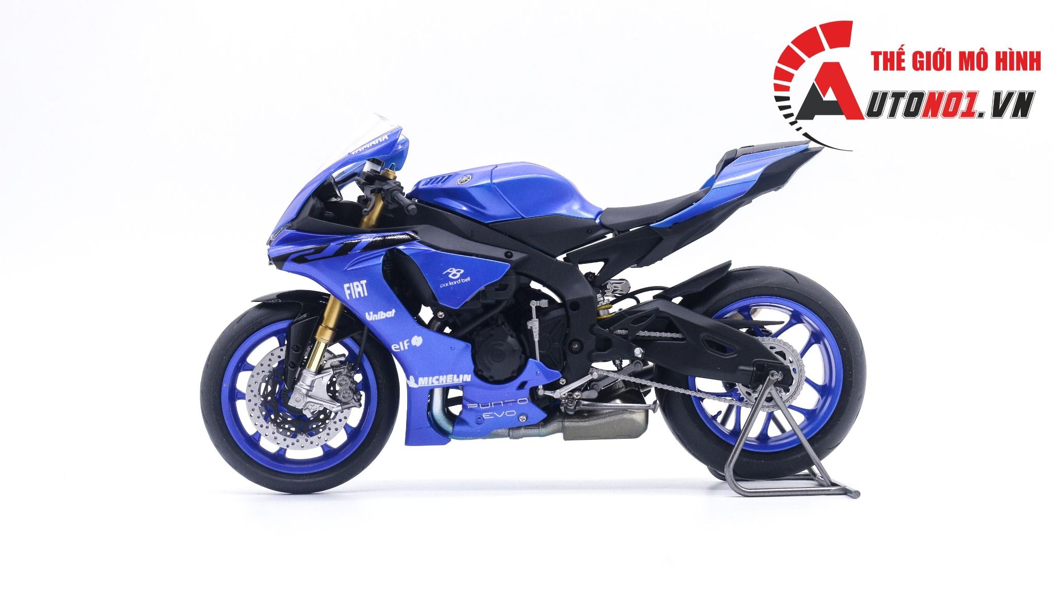  Mô hình xe Yamaha Yzf R1m Blue 1:12 Tamiya D123e 