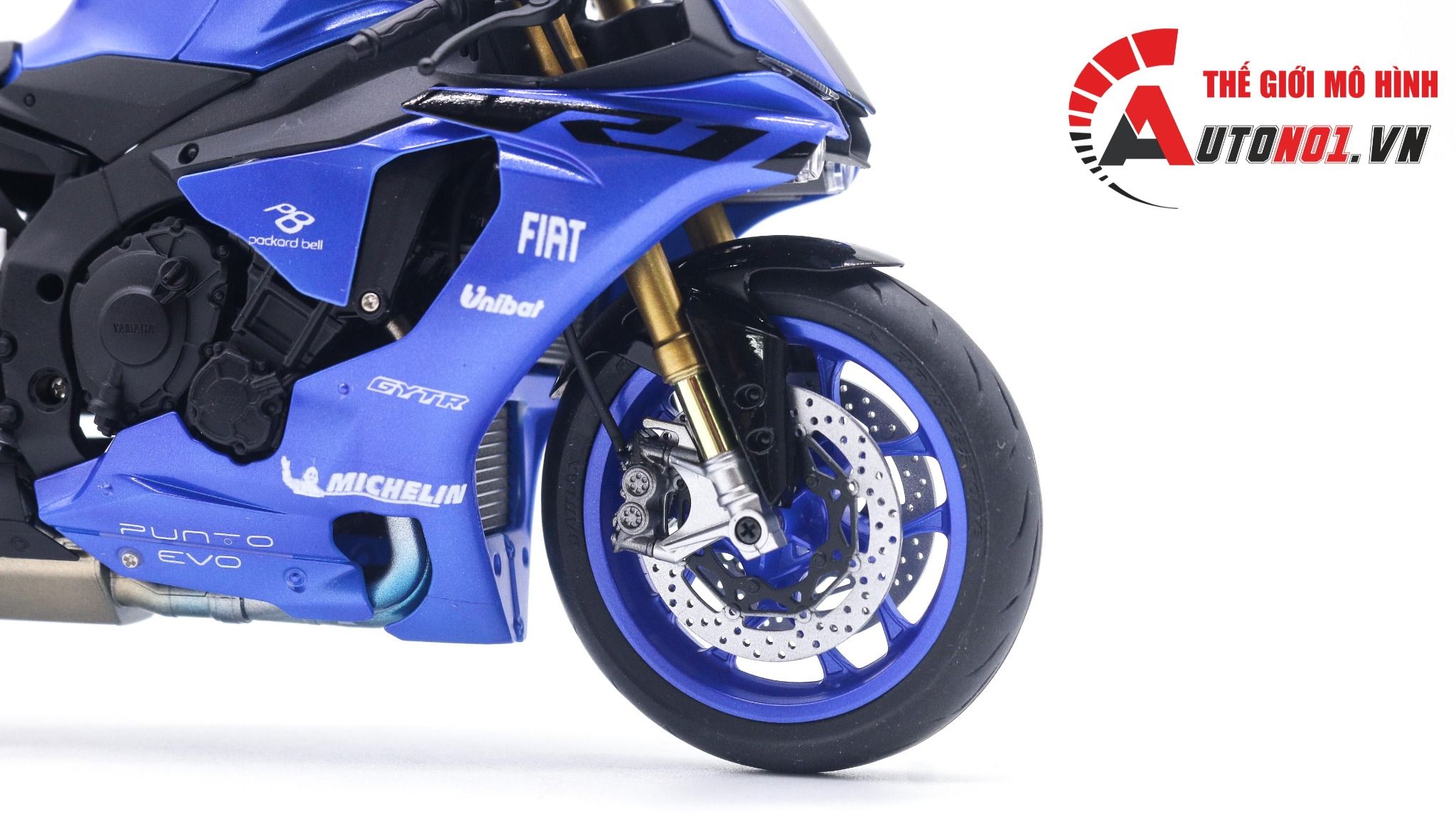  Mô hình xe Yamaha Yzf R1m Blue 1:12 Tamiya D123e 