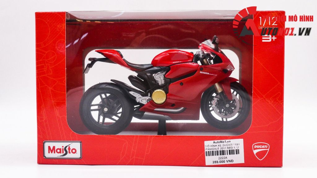 MÔ HÌNH XE DUCATI 1199 PANIGALE 2011 RED 1:12 MAISTO 2222