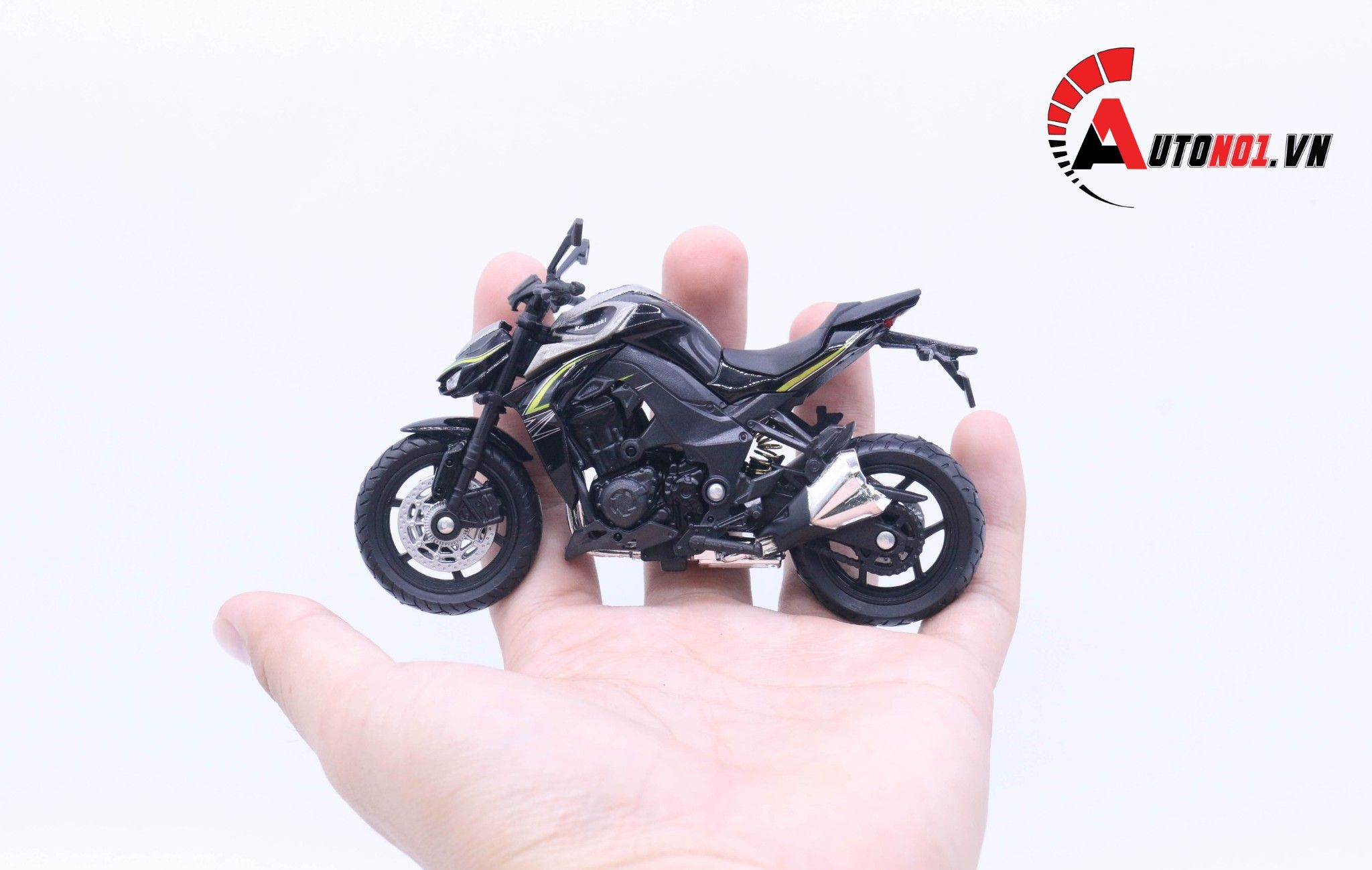  Mô hình xe Kawasaki Z1000R 2017 black 1:18 Welly 5546 