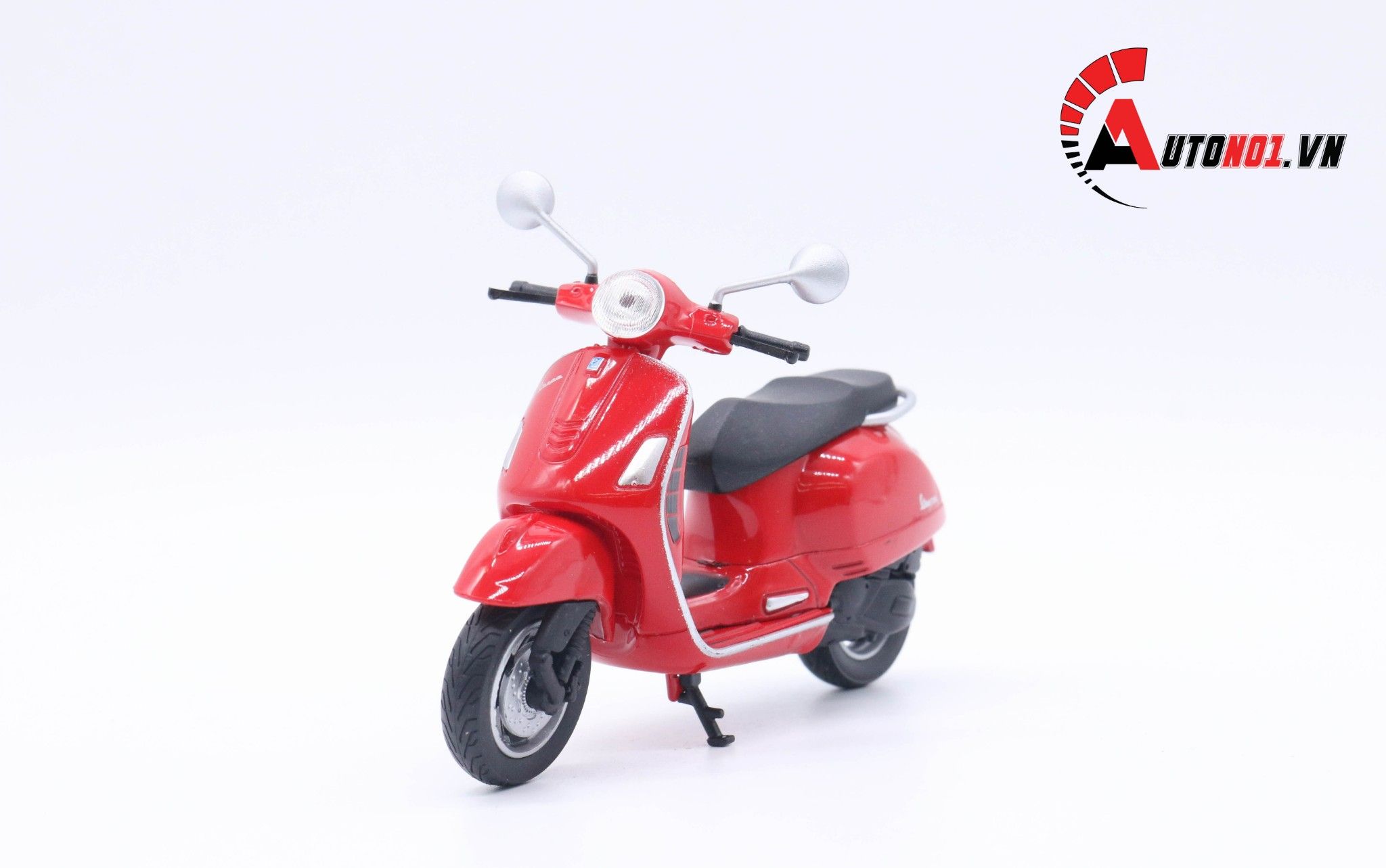  Mô hình xe Vespa gts 125cc 2017 red 1:18 Welly MT078I 