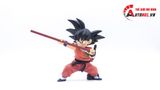  Mô hình nhân vật Dragonball Goku kid mặc đồng phục wudo cầm gậy 13cm FG232 