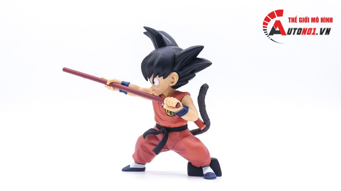  Mô hình nhân vật Dragonball Goku kid mặc đồng phục wudo cầm gậy 13cm FG232 