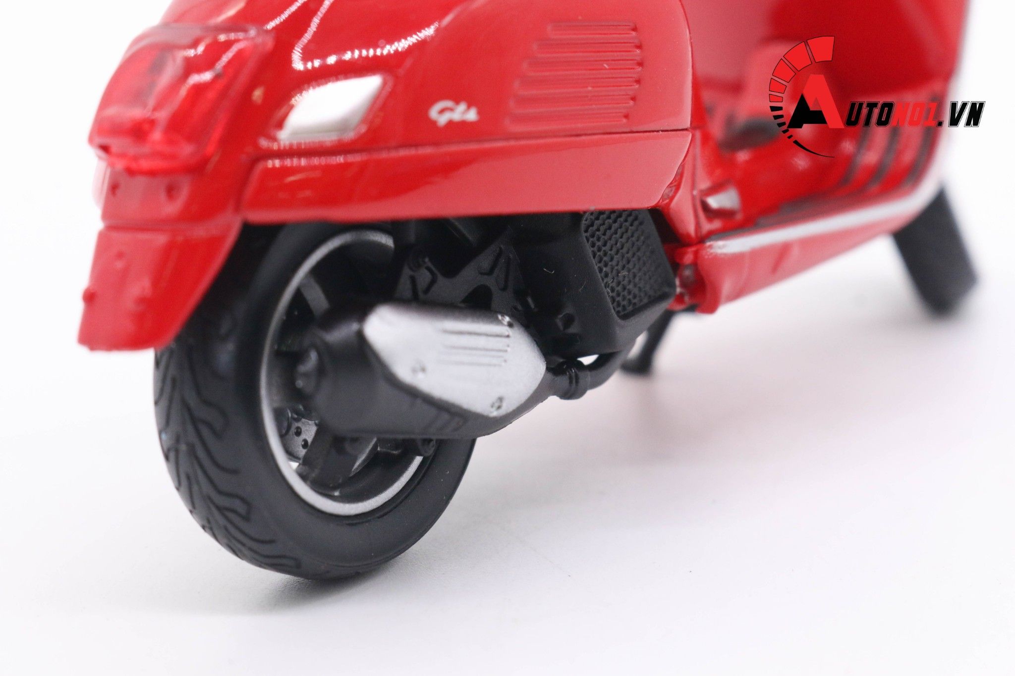  Mô hình xe Vespa gts 125cc 2017 red 1:18 Welly MT078I 