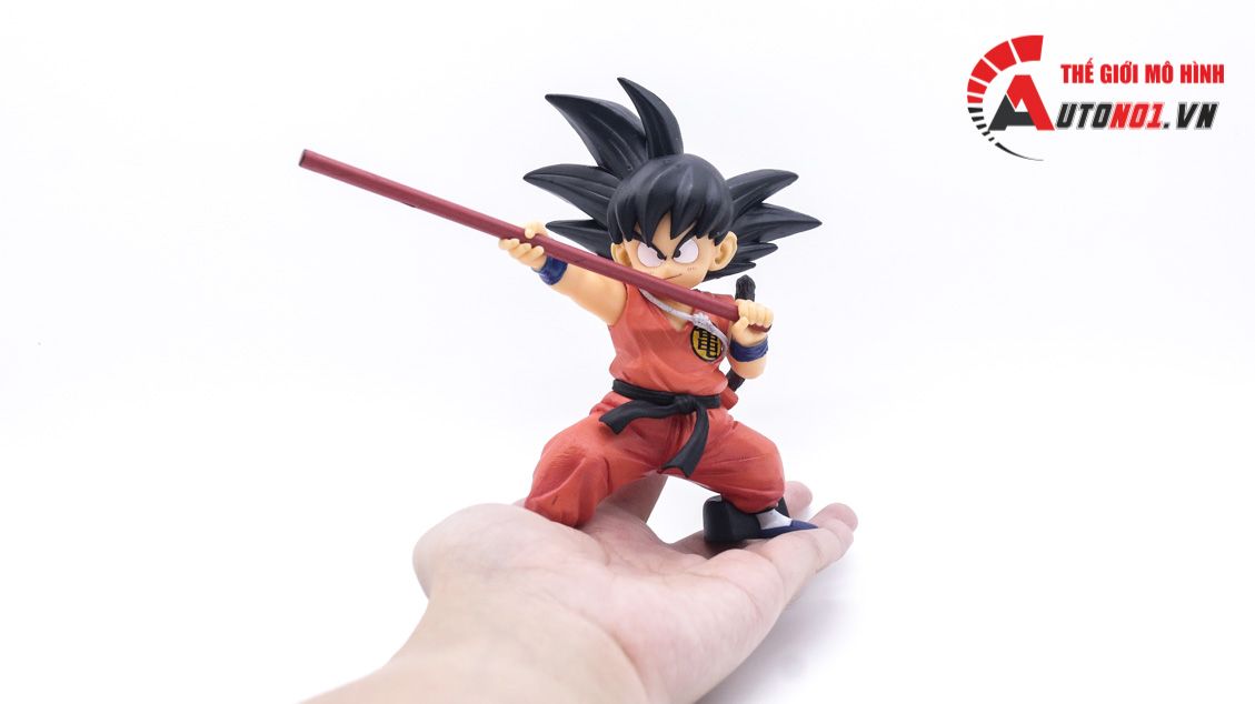  Mô hình nhân vật Dragonball Goku kid mặc đồng phục wudo cầm gậy 13cm FG232 