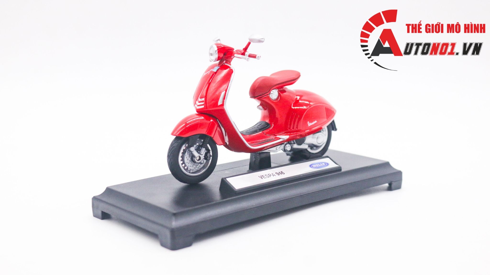  Mô hình xe Vespa 946 RED editon tỉ lệ 1:18 Autono1 Welly D242 