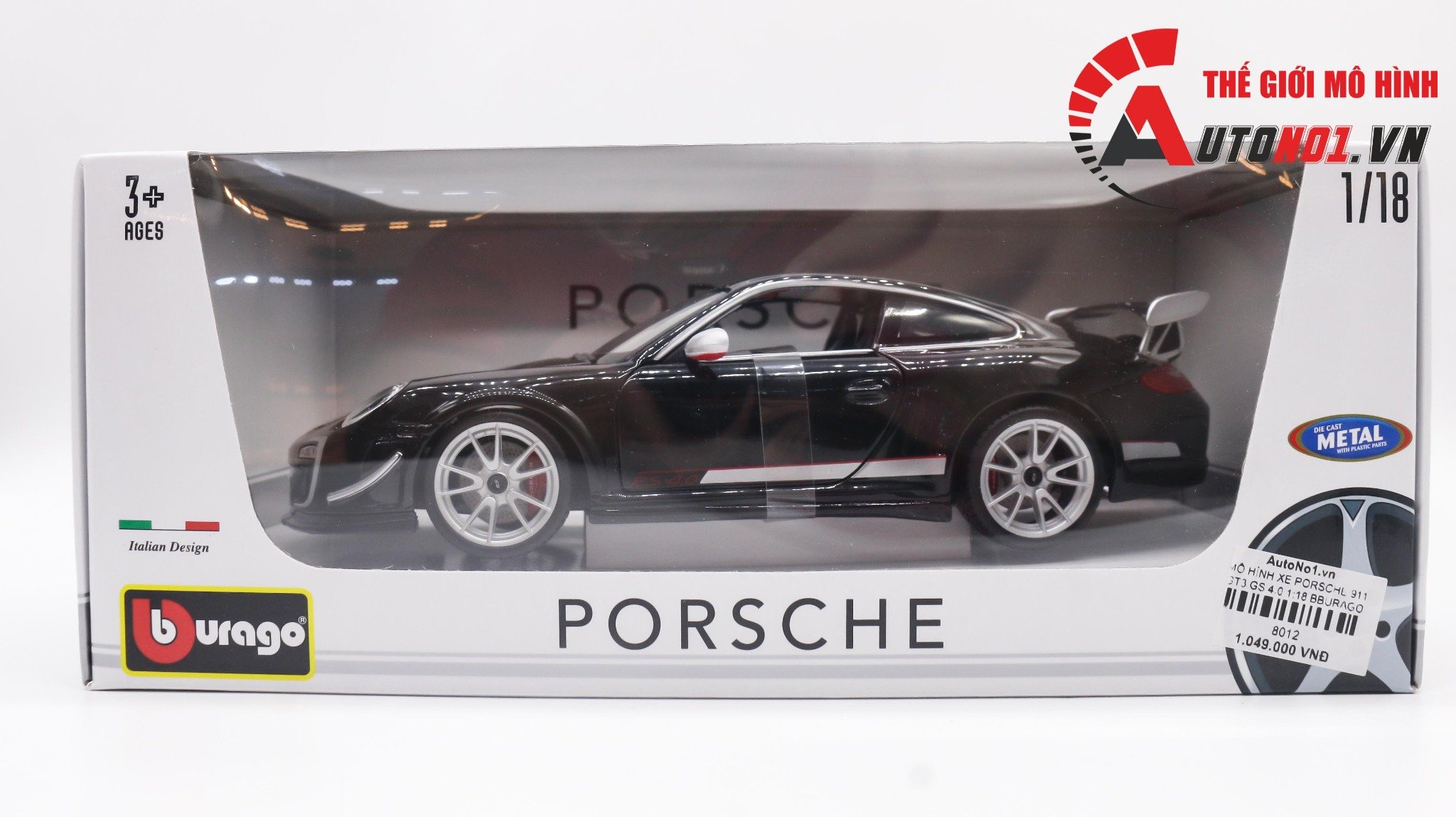  Mô hình xe Porsche 911 GT3 RS 4.0 1:18 Bburago 8012 