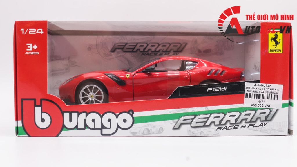 MÔ HÌNH XE FERRARI F12 TDF RED 1:24 BBURAGO 4462