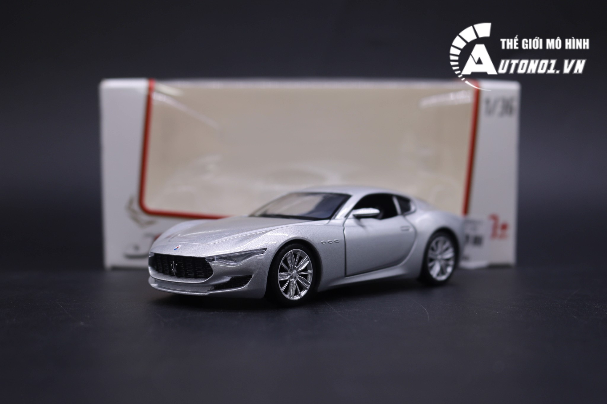 MÔ HÌNH XE MASERATI ALFIERI SILVER 1:36 JACKIEKIM 7381