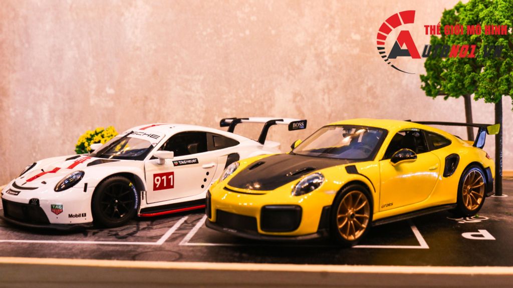 MÔ HÌNH XE PORSCHE 911 GT2 RS 2018 YELLOW 1:24 MAISTO 5749