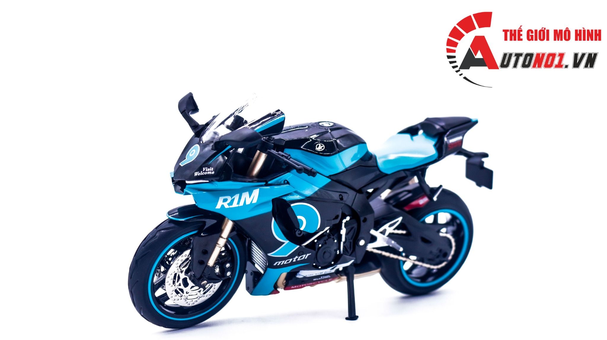  Mô hình xe Yamaha R1M Petronas tỉ lệ 1:12 Jiaye Model MT056 