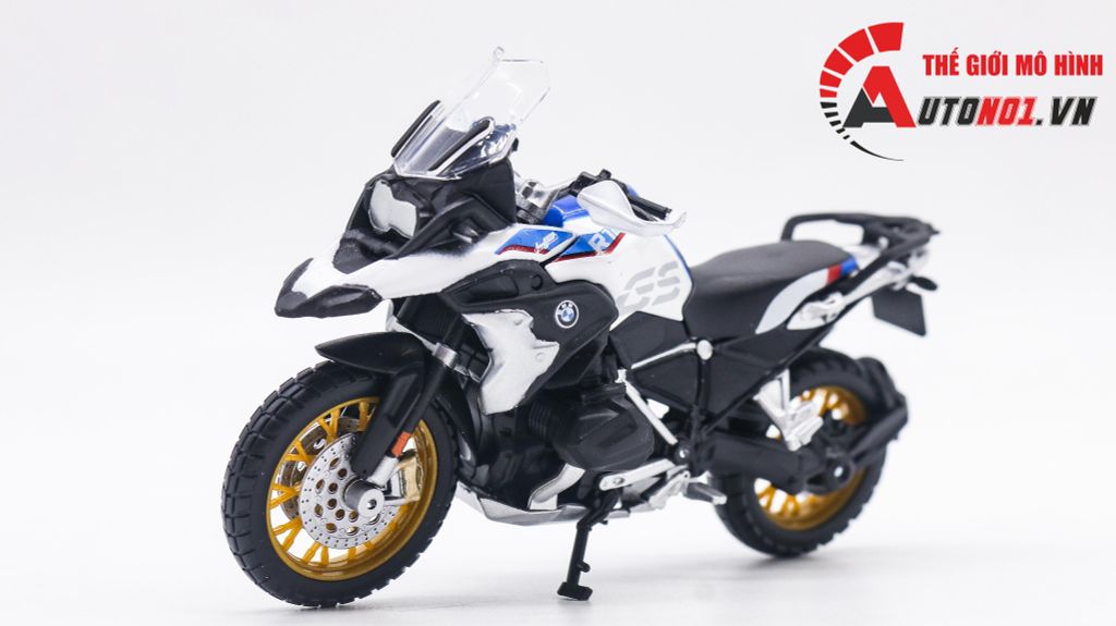 MÔ HÌNH XE BMW R1250 GS WHITE 1:18 MAISTO 8009