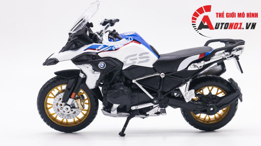 MÔ HÌNH XE BMW R1250 GS WHITE 1:18 MAISTO 8009