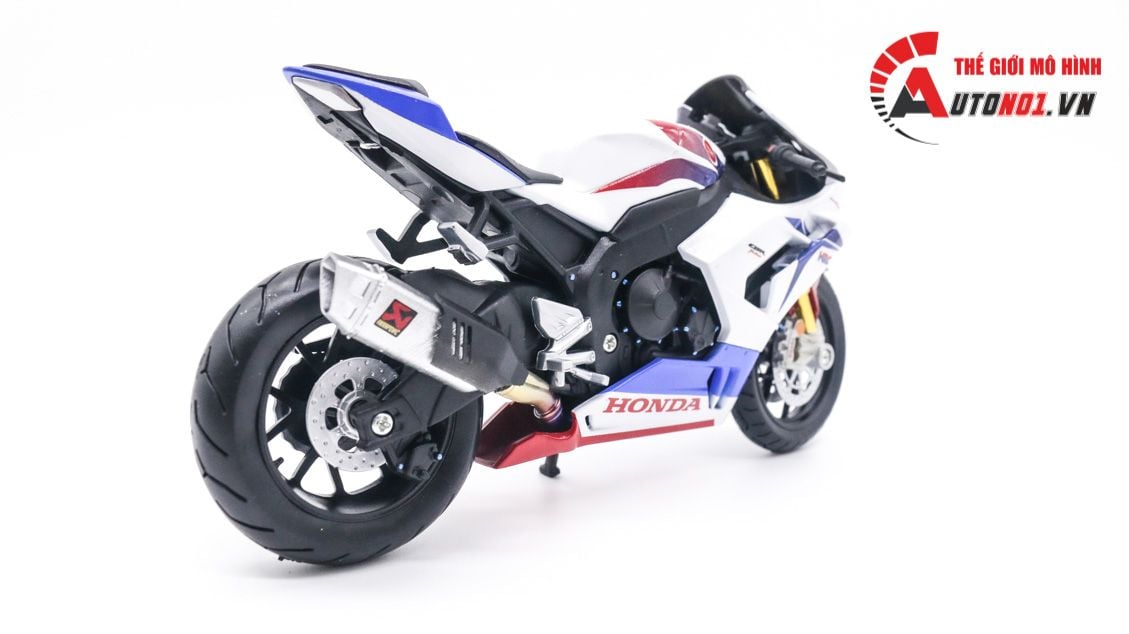  Mô hình xe độ Honda CBR1000RR custom HRC độ pô akrapovic tỉ lệ 1:12 Autono1 D241B 