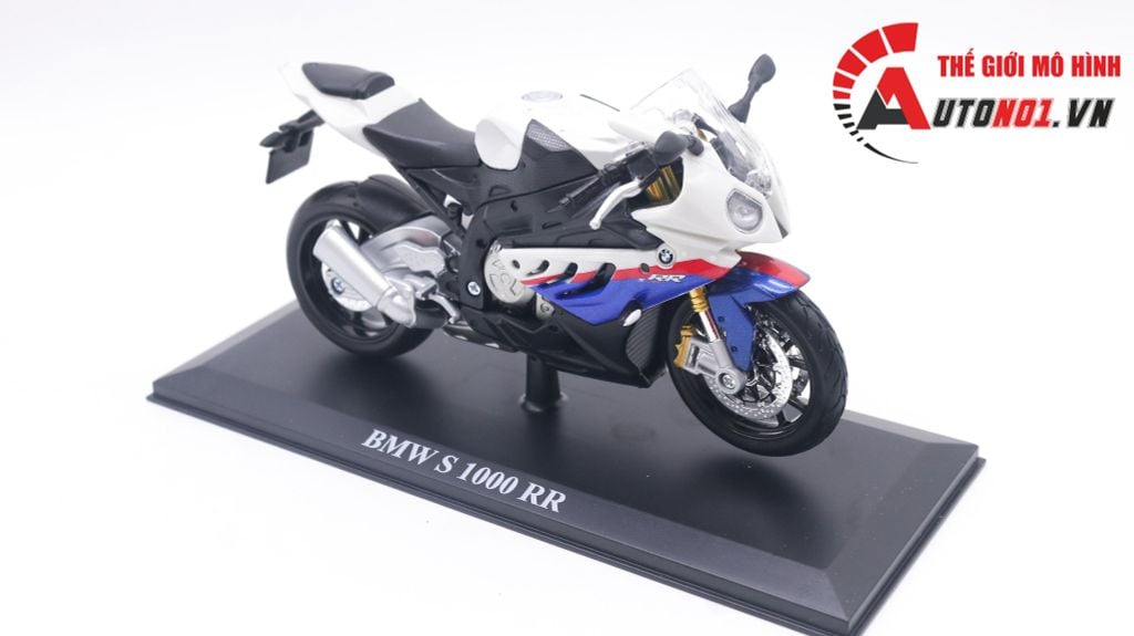 MÔ HÌNH XE BMW R1250 GS WHITE 1:18 MAISTO 8009