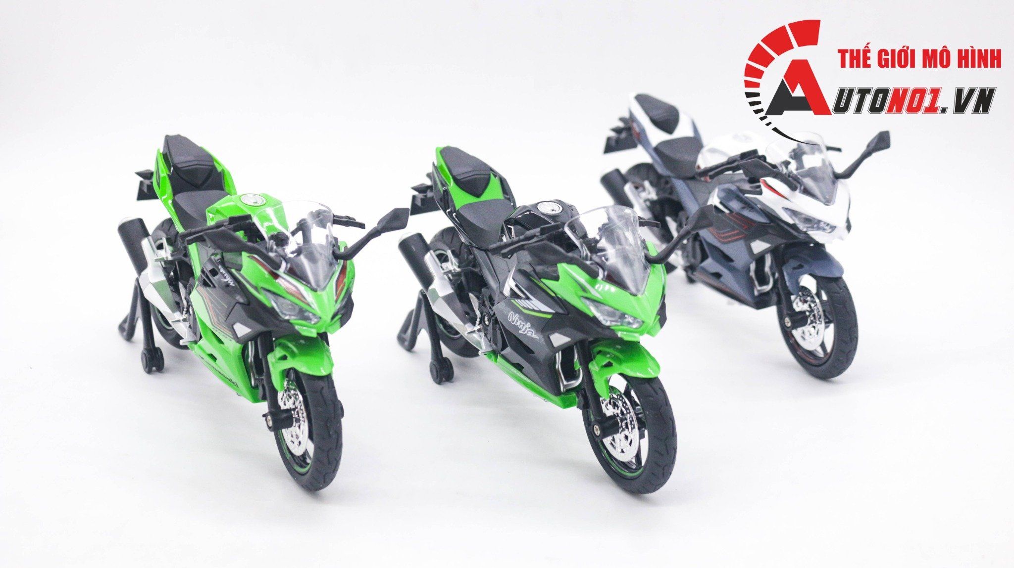  Mô hình xe Kawasaki Ninja 400 tỉ lệ 1:12 Huayi Alloy MT059 