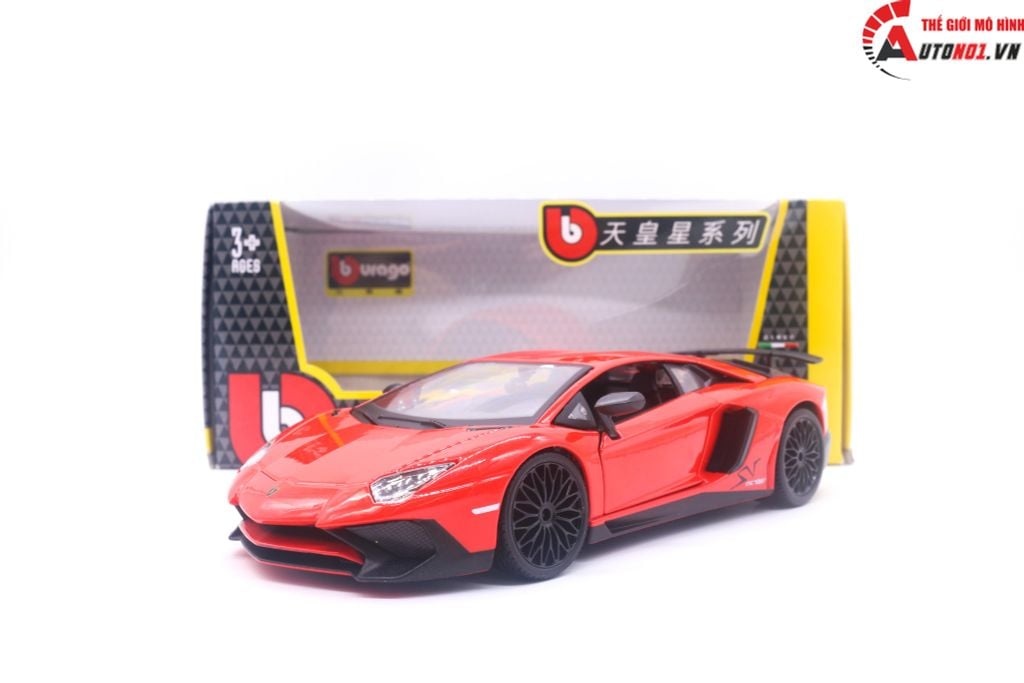MÔ HÌNH LAMBORGHINI AVENTADOR LP 750-4 SV PLUS 1:24 BBURAGO 3667
