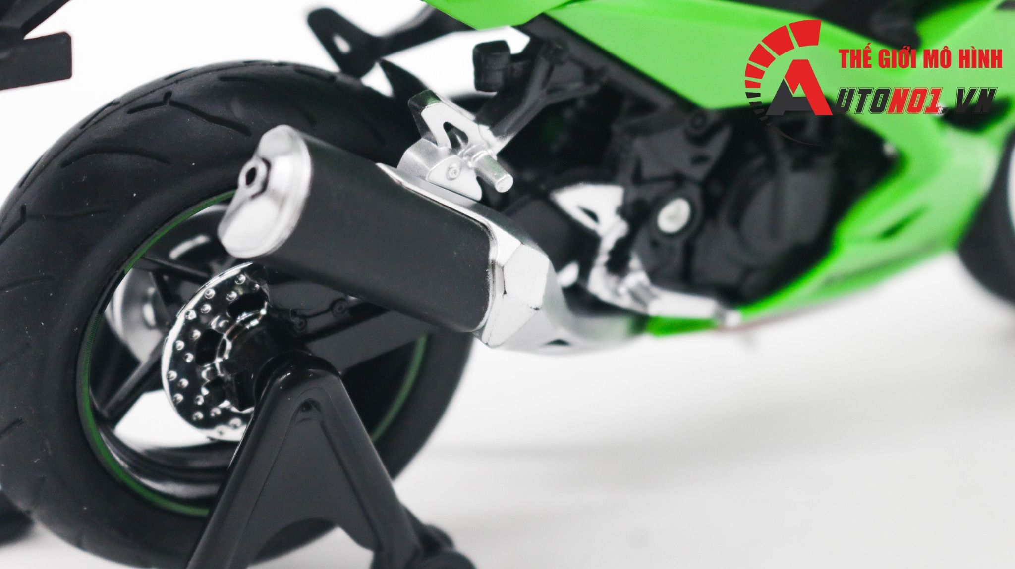  Mô hình xe Kawasaki Ninja 400 tỉ lệ 1:12 Huayi Alloy MT059 