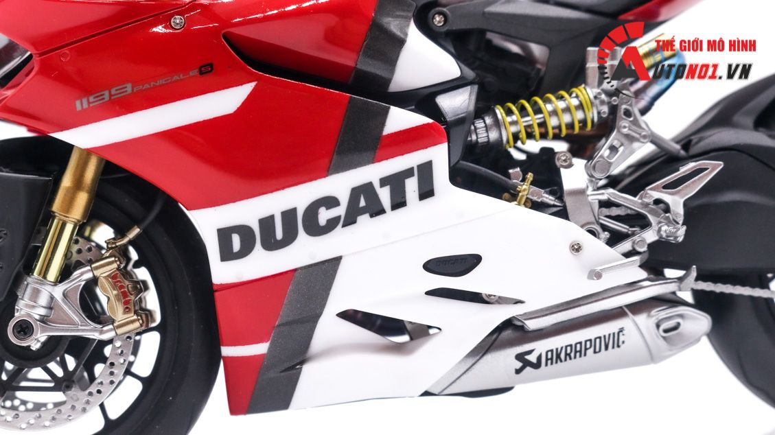  Mô hình xe cao cấp Ducati 1199 Panigale Neon Nồi Khô 1:12 Tamiya D227b 