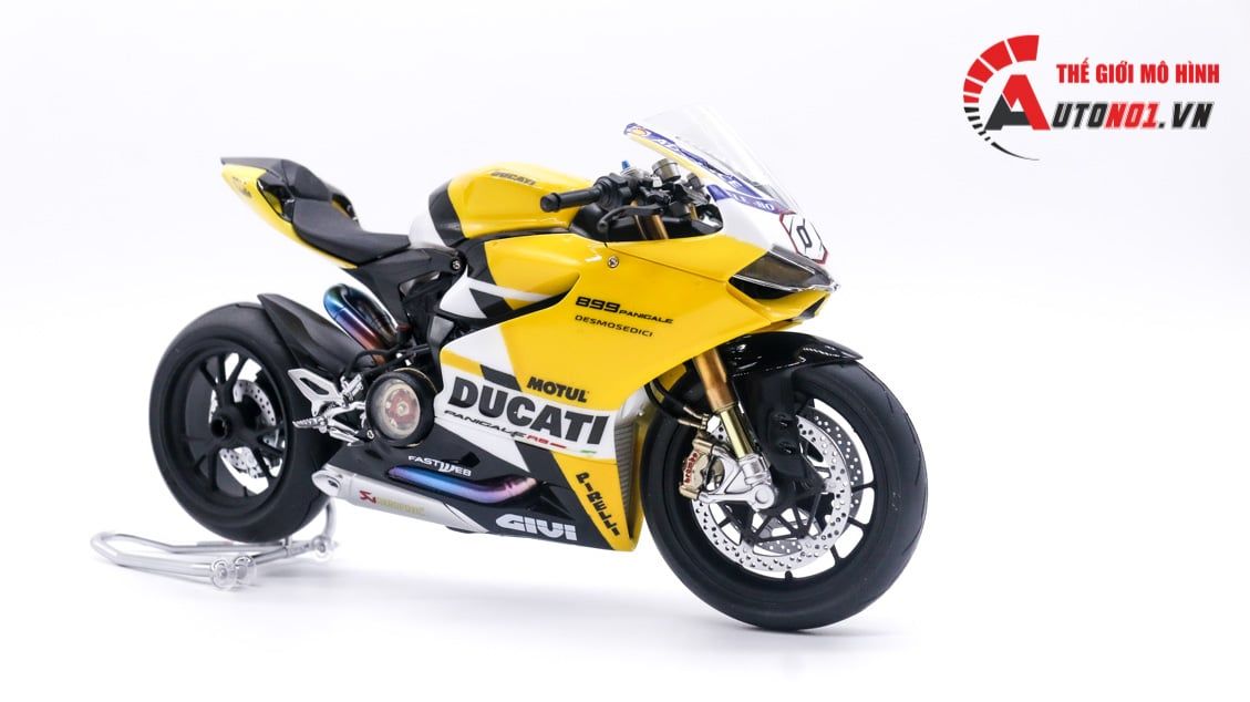  Mô hình xe cao cấp Ducati 899 Panigale Yellow Tỉ Lệ 1:12 Tamiya D127 