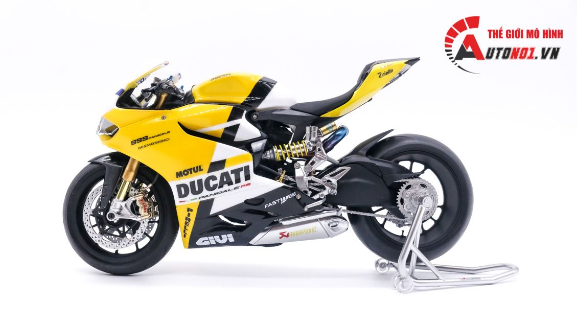  Mô hình xe cao cấp Ducati 899 Panigale Yellow Tỉ Lệ 1:12 Tamiya D127 