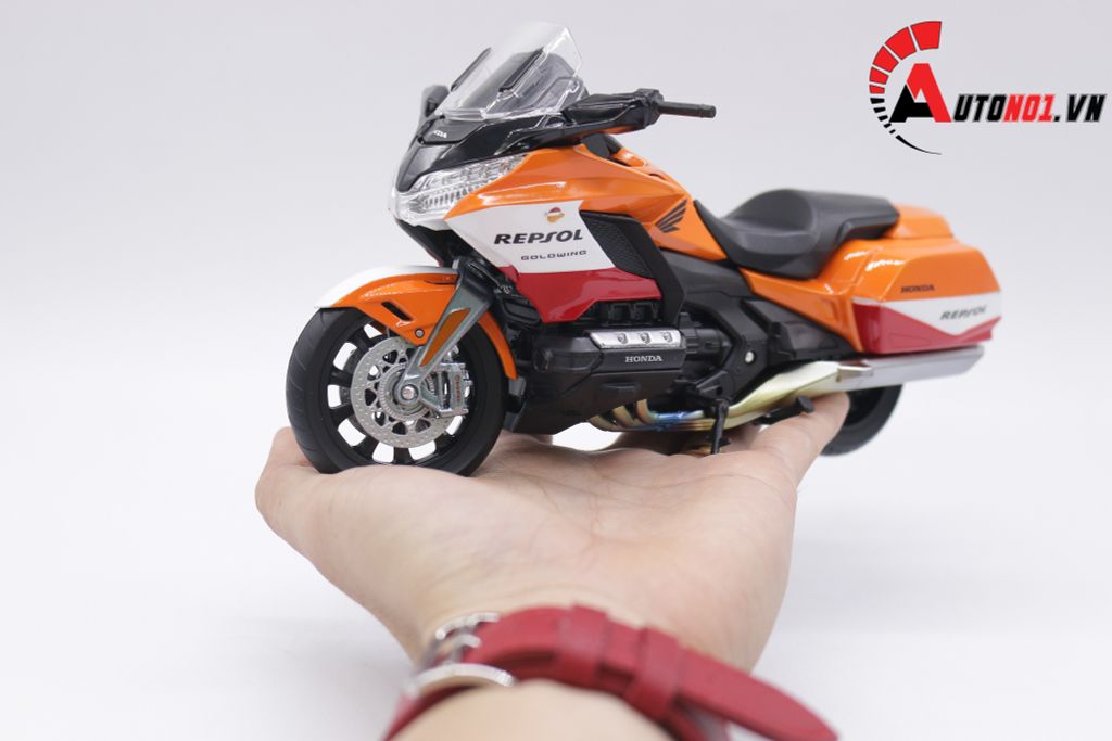 MÔ HÌNH XE HONDA GOLDWING 2020 CUSTOM REPSOL 1:12 WELLY D154