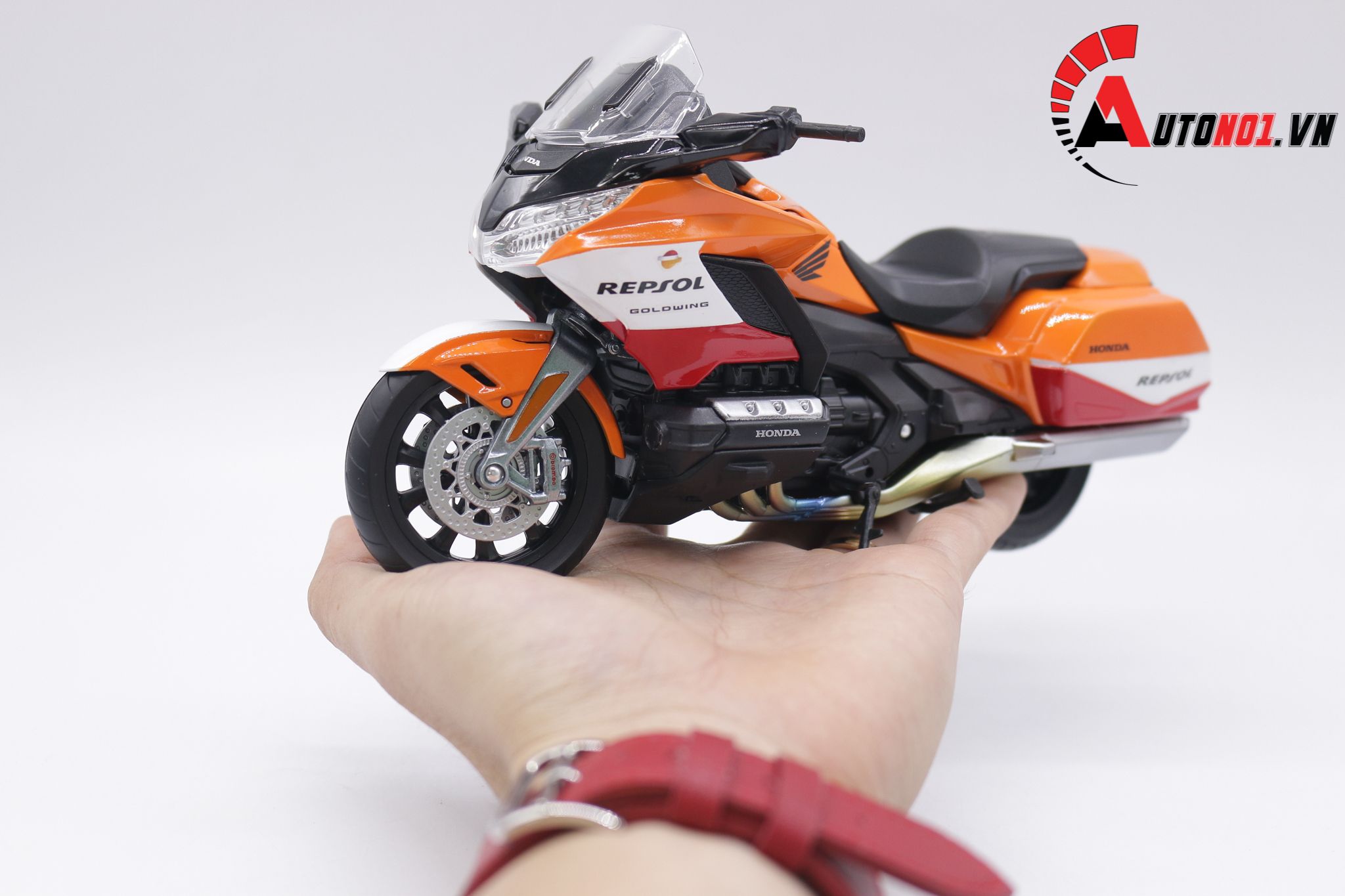  Mô hình xe độ Honda Goldwing 2020 Custom Repsol 1:12 Autono1 Welly D169D 