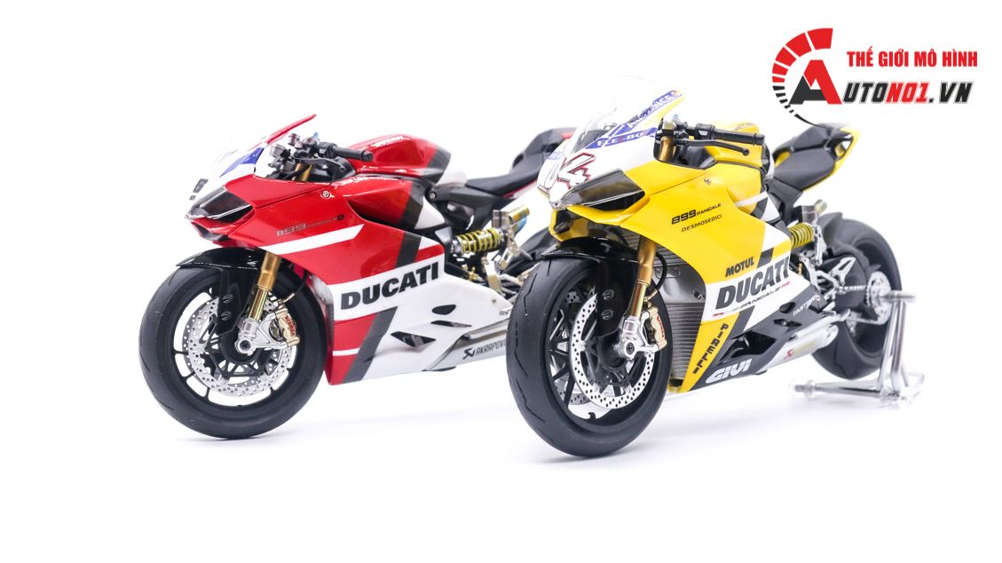  Mô hình xe cao cấp Ducati 899 Panigale Yellow Tỉ Lệ 1:12 Tamiya D127 