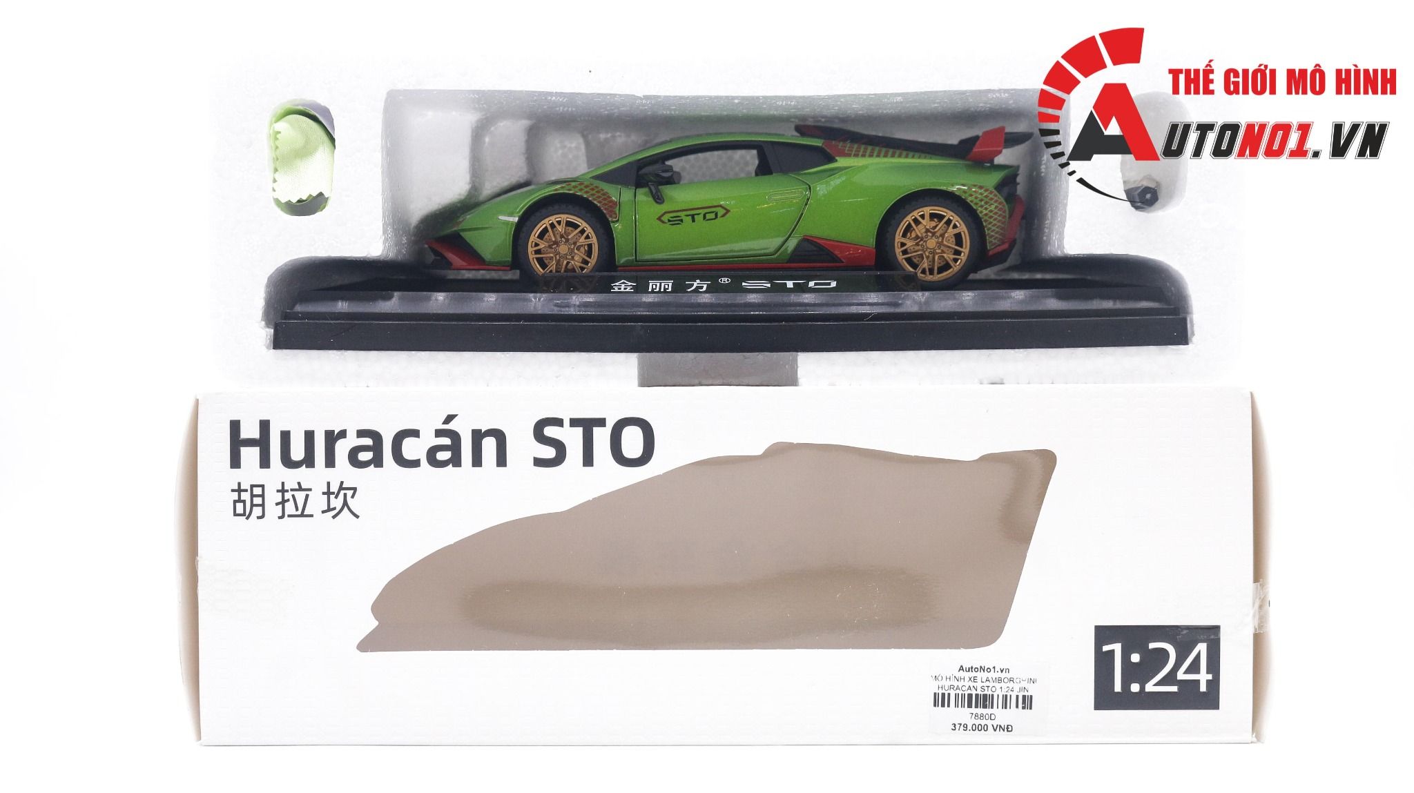  Mô hình xe Lamborghini Huracan Sto full open 1:24 Jin Lifang OT414 