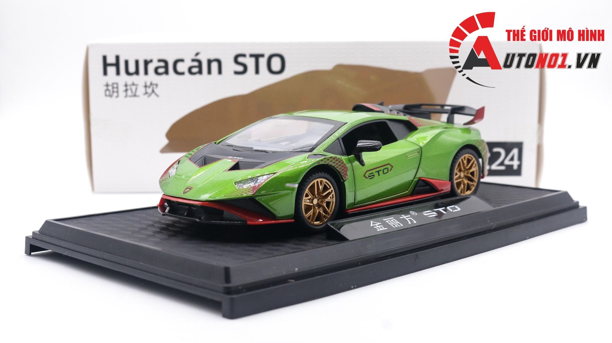  Mô hình xe Lamborghini Huracan Sto full open 1:24 Jin Lifang OT414 