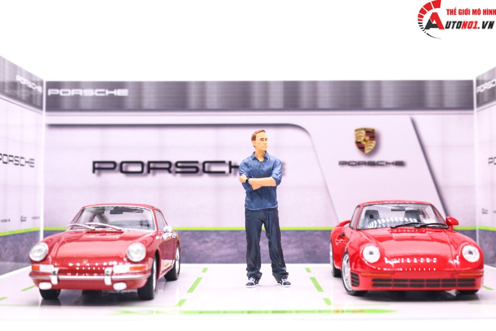 DIORAMA DECOR SHOWROOM PORSCHE 35 25 15CM 1:24 PK022