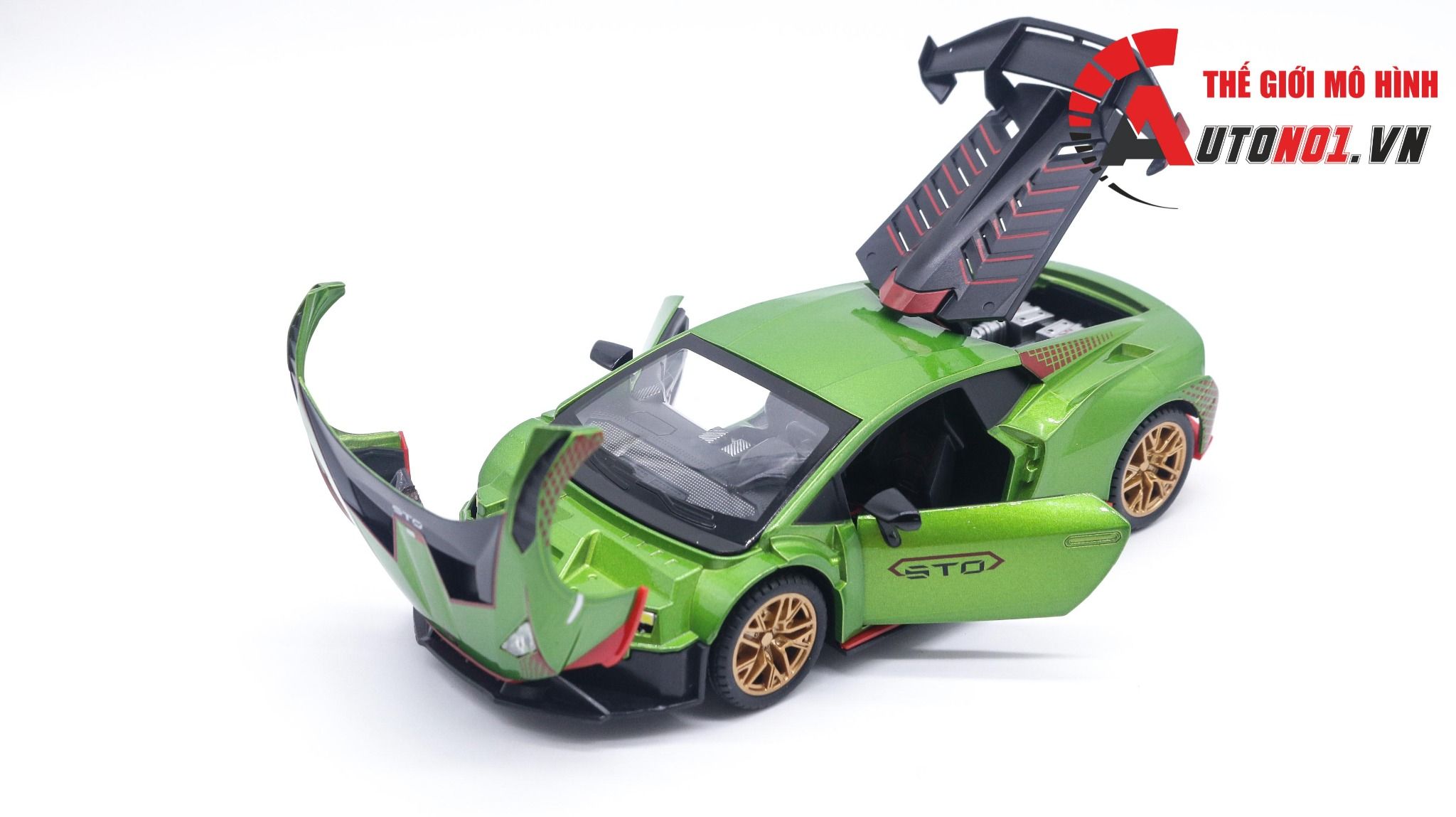  Mô hình xe Lamborghini Huracan Sto full open 1:24 Jin Lifang OT414 