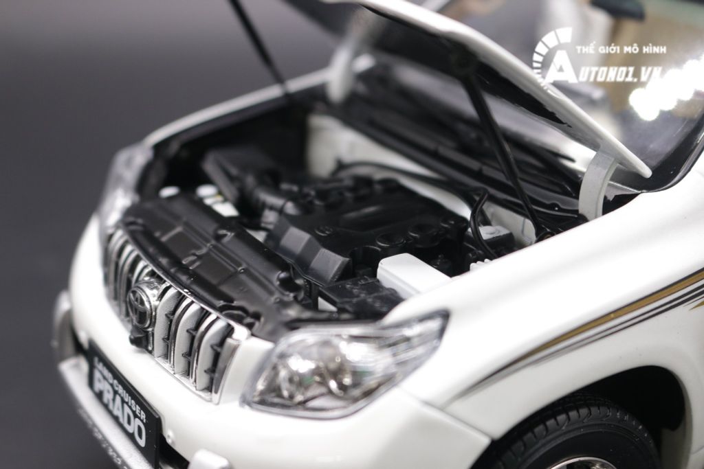 MÔ HÌNH TOYOTA LAND CRUISER PRADO WHITE 1:18 PAUDI 5156