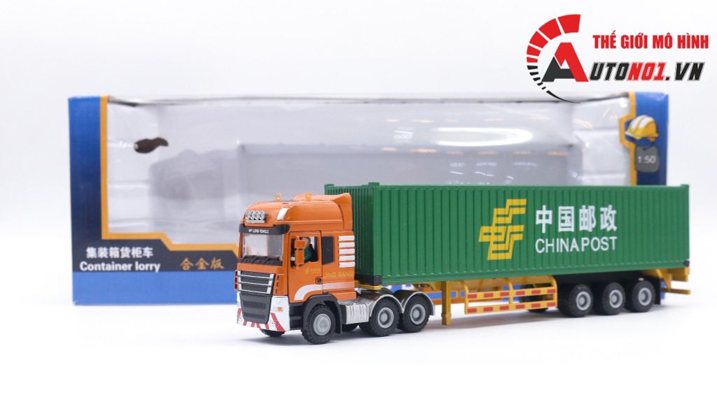 MÔ HÌNH XE CONTAINER CHỞ HÀNG 1:50 JINGBANG 7877A