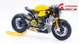  Mô hình xe cao cấp Ducati 1199 Panigale Cafe Racer yellow cao cấp nồi khô ghi đông mâm căm 1:12 Tamiya D201 