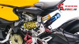  Mô hình xe cao cấp Ducati 1199 Panigale Cafe Racer yellow cao cấp nồi khô ghi đông mâm căm 1:12 Tamiya D201 