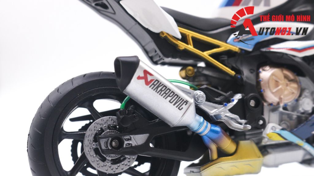 MÔ HÌNH XE BMW S1000RR 2020 RACE BONOVO ACTION WELLY 1:12 AUTONO1 D226I