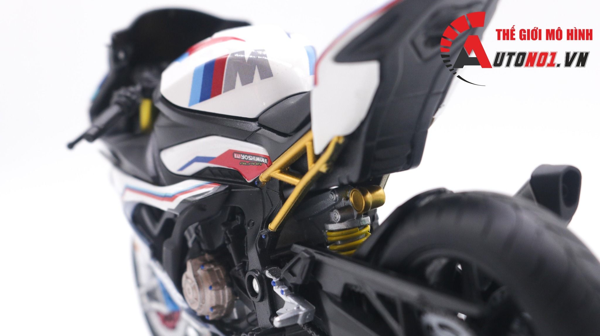  Mô hình xe độ Bmw S1000rr 2020 Race Bonovo Action tỉ lệ 1:12 Autono1 Welly D226I 